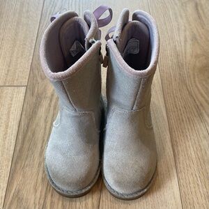 UGG Silver Boots Girls Size 8.